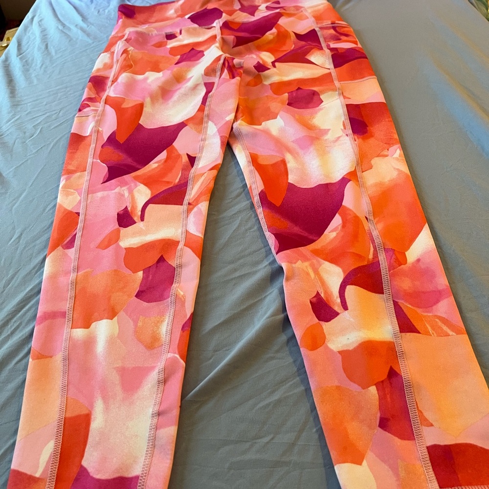 Ideology Pink and Orange Abstract Leggings